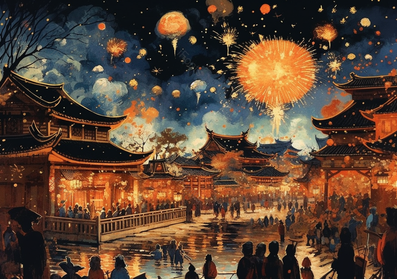 著名景点古建筑国潮天灯节日背景插画,插画/手绘图,插画/手绘图库,插画/手绘图下载,插画/手绘